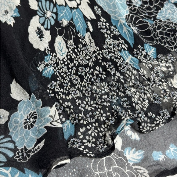 Ice Black & Blue Floral Maxi Skirt - Picture 6 of 7